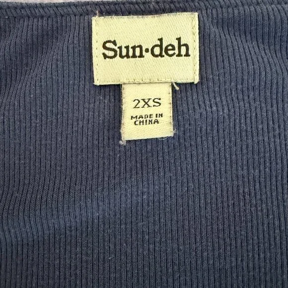 Aritzia Sunday Best Lula Top Shortsleeve in Admiral (Navy) - Picture 3 of 7